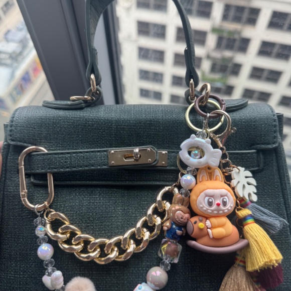 Mini Satchel Bag with Custom Purse Chains and Charms - Picture 3 of 10